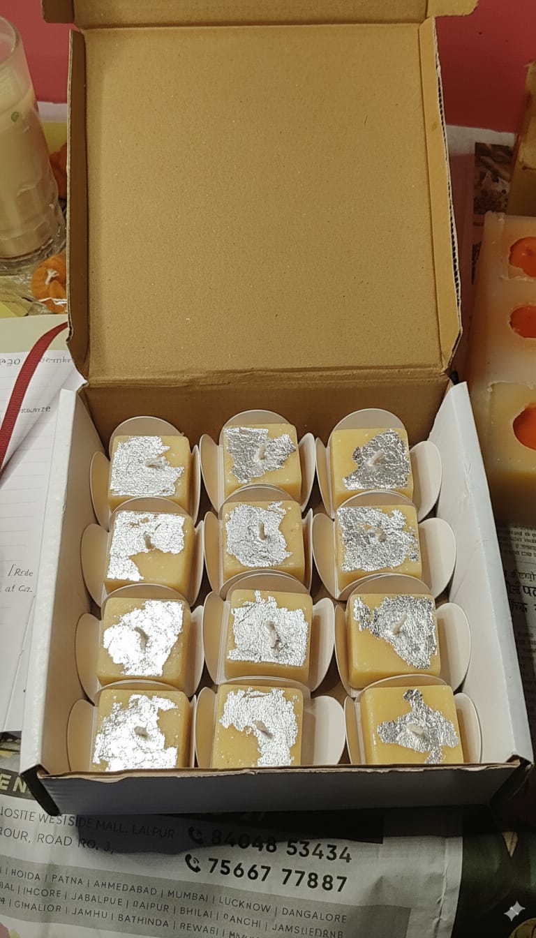 (Pack of 2 boxes) Kaju barfi candle 🕯️💕🥳 scented